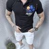 Bluza barbati cu imprimeu si inscris Enjoy life-negru cod 2668