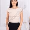 Bluza scurta de dama cu spatele gol-capucino cod 30008-3