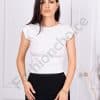 Bluza scurta de dama cu spatele gol-alb cod 30008-1