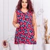 Top maxi pentru vara cu buline si flori rosii cod 1009-2