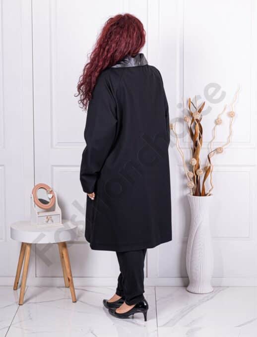 Palton maxi gros cu guler din fas cod 3956
