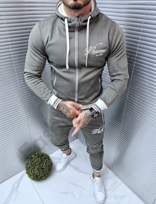 Compleu gros pentru barbati cu broderie Dreams-moca cod 3360-2