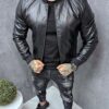 Geaca bomber pentru barbati din piele eco cod 88115