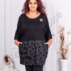 Tunica maxi sport-elegant cu buline din catifea cod 241414