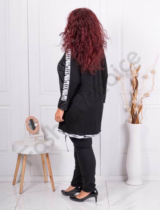Tunica maxi cu material lucios si accente animal cod 241421