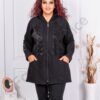 Jacheta maxi cu material lucios in relief cod 241212-4
