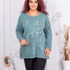 Tunica maxi cu stropi argintii-menta cod 9003-2