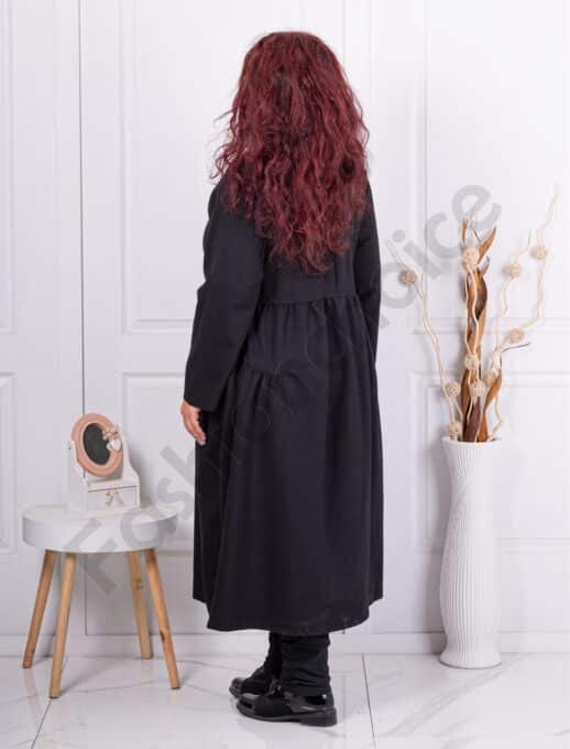 Trenci maxi elegant in clos-negru cod 38867