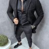 Palton barbati sport-elegant din casmir-negru cod 803