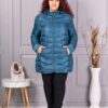 Geaca usoara maxi cu gluga-petrol cod 811-2