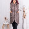 Vesta maxi eleganta cu lungime asimetric-moca cod 90077-2