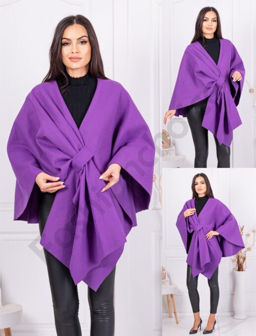 Pelerina de dama cu inchidere moderna-violet cod 22357-2