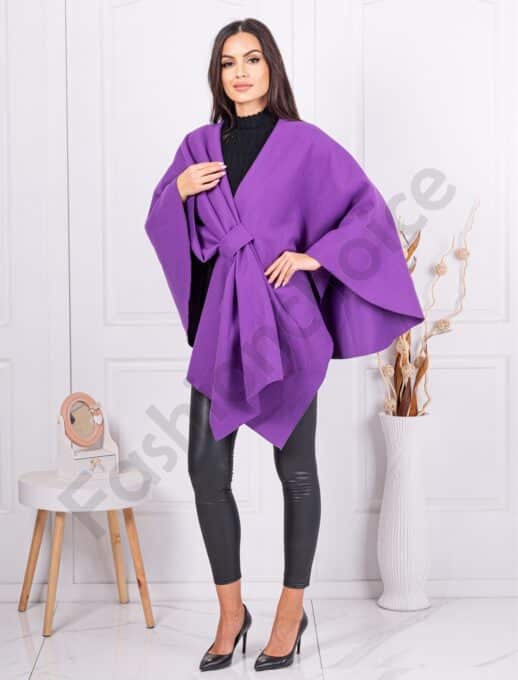 Pelerina de dama cu inchidere moderna-violet cod 22357-2