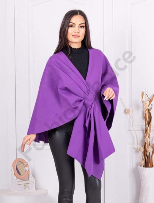 Pelerina de dama cu inchidere moderna-violet cod 22357-2