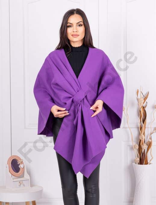 Pelerina de dama cu inchidere moderna-violet cod 22357-2