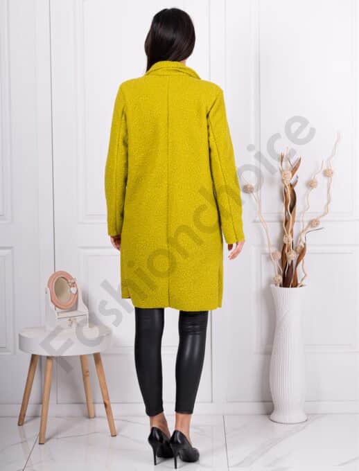 Palton elegant din bucle-lime cod 5187-18