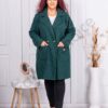 Palton maxi elegant din bucle-verde masliniu cod 1748-7