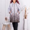 Geaca maxi lunga din fas cu imprimeu in degrade cod 71928