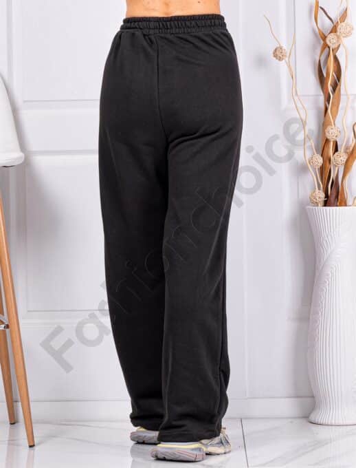 Pantalon de dama cu croi lejer in combinatie cu denim cod 8228