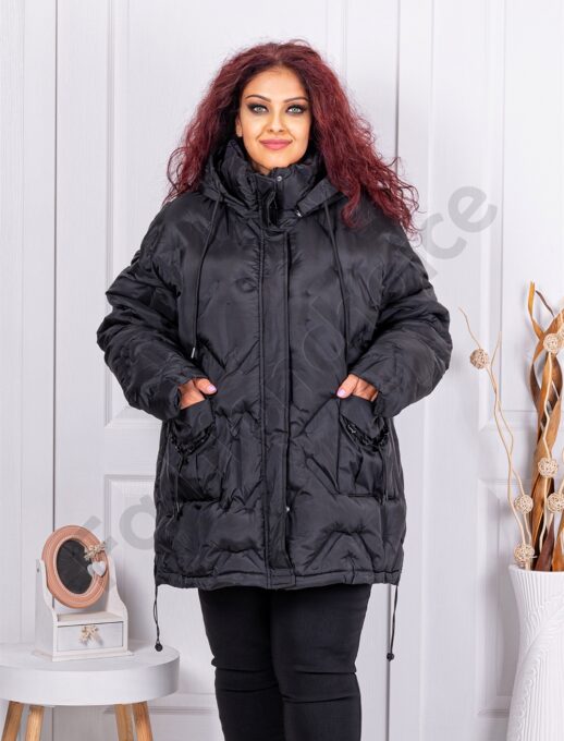 Geaca maxi pentru iarna cu efect 3D cod 62189