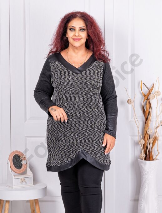 Tunica maxi groasa din bucle pepit cod 241036