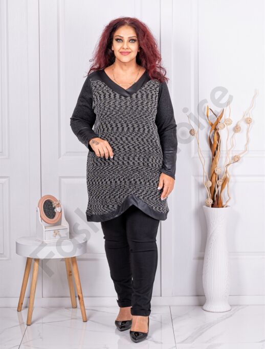 Tunica maxi groasa din bucle pepit cod 241036
