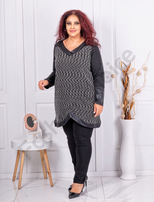 Tunica maxi groasa din bucle pepit cod 241036