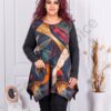 Tunica maxi in clos cu angora si imprimeu multicolor cod 24115