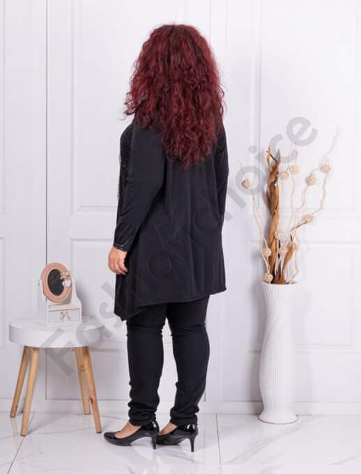 Tunica maxi in clos cu trandafiri elegante si elemente din plasa-cod 24780