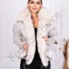 Geaca de dama pentru iarna cu guler din blana eco-late cod 0603-1