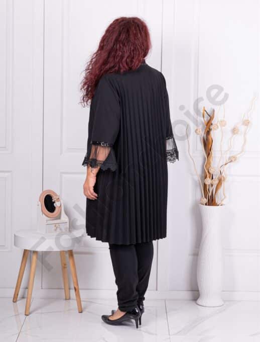 Tunica maxi plisata in combinatie cu dantela si tull 39479