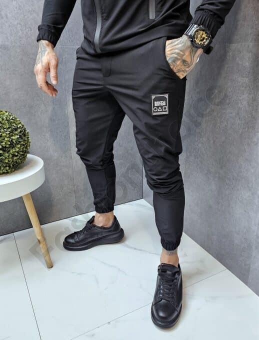 Compleu gros pentru barbati din fas cu gluga-negru cod 241841