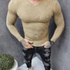 Bluza pentru barbati cu decolteu in forma V-camel cod 662-4