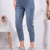 Blugi de dama cu curea in talie-albastru cod 8348