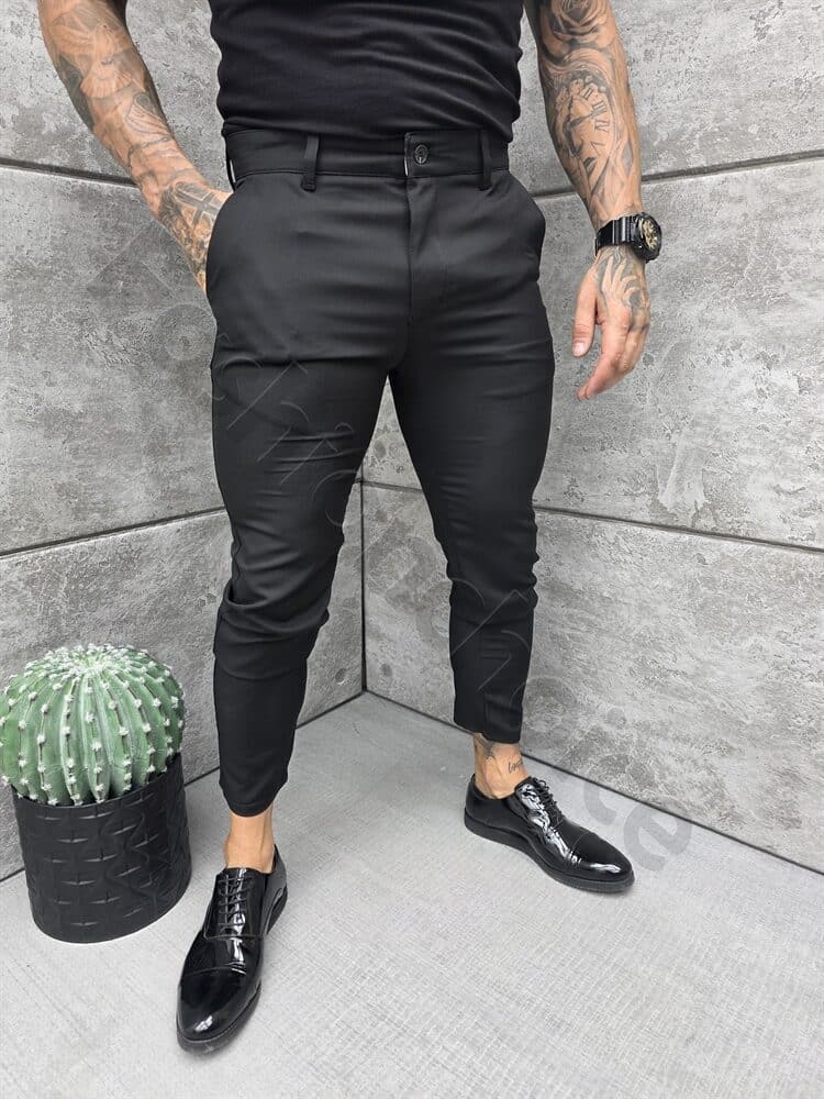 Pantalon elegant pentru barbati/30-46/-negru cod 2072
