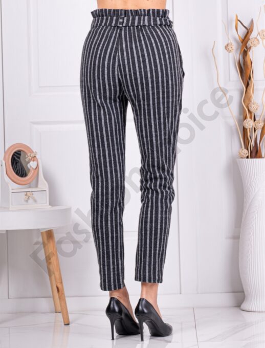 Pantalon de dama din material gros cu dungi cod 2048