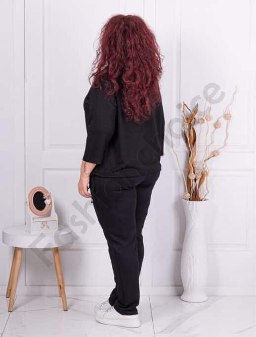 Compleu maxi sport-elegant in culoarea neagra cod 24038