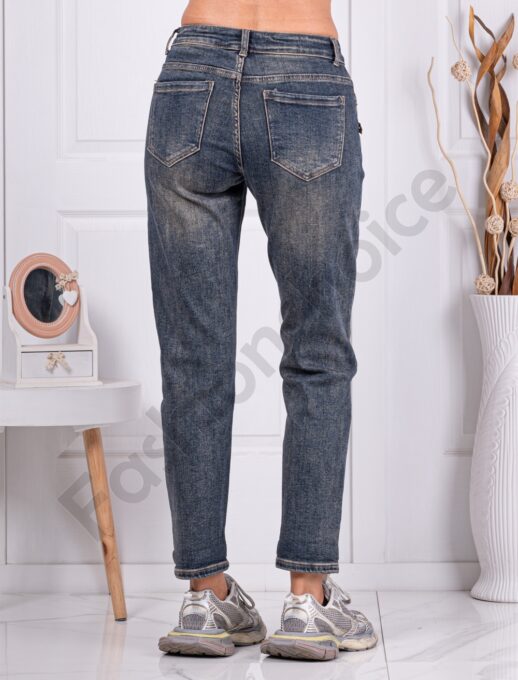 Blugi de dama Vintage cu accesorii aurii cod 11491