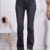 Blugi de dama cu curea din piele si catarama aurie-negru cod 91727