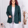 Blazer maxi sport-elegant fara inchidere-verde masliniu cod 8888-14