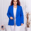 Blazer maxi sport-elegant fara inchidere-albastru regal cod 8888-5