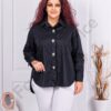 Camasa maxi cu decoratie din pietricele argintii-negru cod 15809