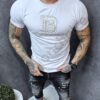 Tricou barbati cu imprimeu cauciucat Honolulu si pietricele-alb cod 1239-1