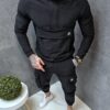 Compleu barbati din fas cu hanorac hoodie si pantalon cargo cod 7113