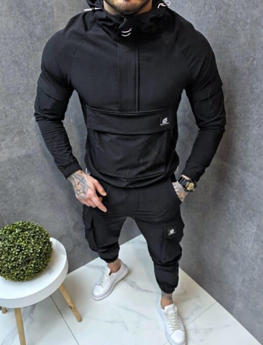 Compleu barbati din fas cu hanorac hoodie si pantalon cargo cod 7113
