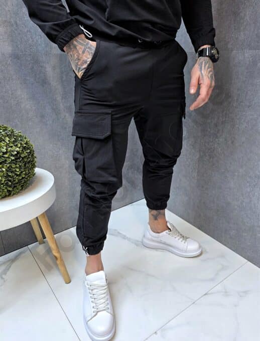 Compleu barbati din fas cu hanorac hoodie si pantalon cargo cod 7113