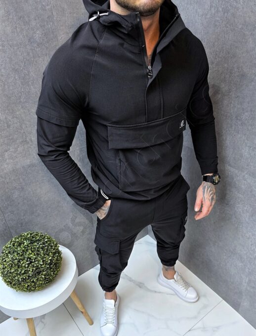 Compleu barbati din fas cu hanorac hoodie si pantalon cargo cod 7113