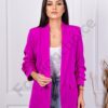 Blazer de dama cu maneci suflecate-magenta cod 10207-5