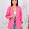 Sacou de dama cu mâneci încrețite-pudra cod 975-3