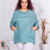 Tunica maxi sport-elegant cu decolteu modern-menta cod 10581-1